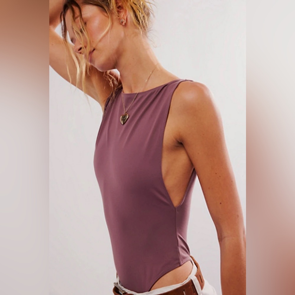 Free People Raven Bodysuit (Plum) - Size XS
